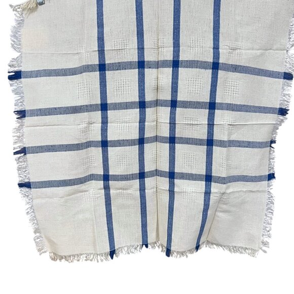 Vintage Mid Century Warsaw‎ Polish Hand Woven Plaid Linen Table Runner - Picture 7 of 7